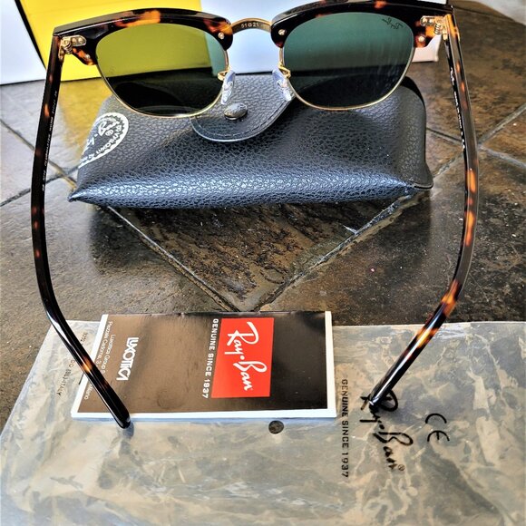 Ray-Ban Unisex RB3016 51" Authentic New Clubmaster Sunglasses - Picture 7 of 8